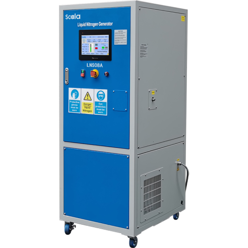 On-site liquid nitrogen generator, 99.999% purity, 8L/day, PLC, HMI screen, 4G WiFi, LN2 generator