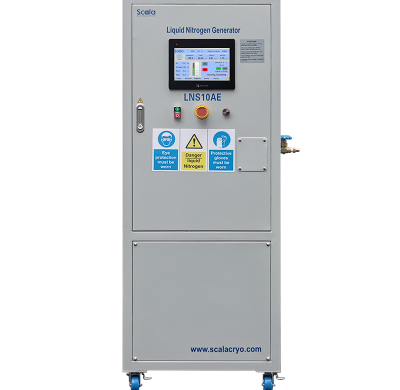 On-site liquid nitrogen generator, 99.999% purity, 10L/day, PLC, HMI screen, 4G WiFi, LN2 generator