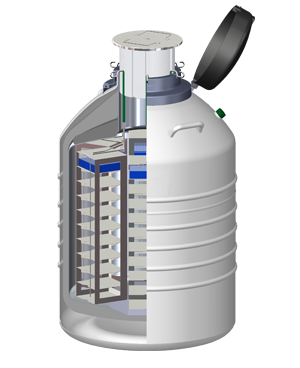 120L 大容量液氮罐 生物液氮罐 真空铝罐 真空绝热罐 静态生物样本存储
