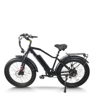 Fat Tire Mountain E-bike Wide Seat Pull-Up Battery 250W-500W Motor 48V Battery 20mph Max OEM/ODM