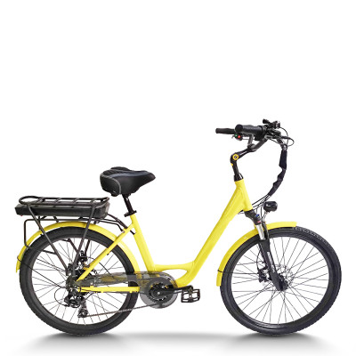 Mid-Motor Step-Thru E-bike 350W 36V 13Ah Battery Shimano Tourney 7-Speed 20mph Max OEM/ODM