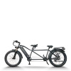 Fat Tire Electric Tandem Bike Dual Seat & Pedal Rear Hanger & Fender 500W-1000W Motor 48V Battery