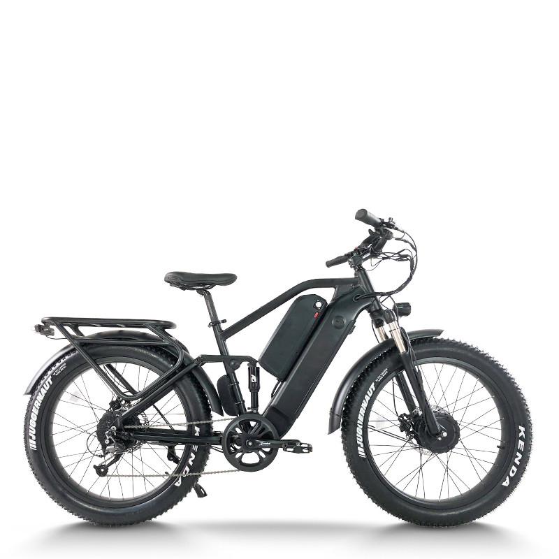 Dual Motor Fat Tire E-Bike 2x750W Motors Dual Batteries Full Suspension Off-Road Adventure OEM/ODM