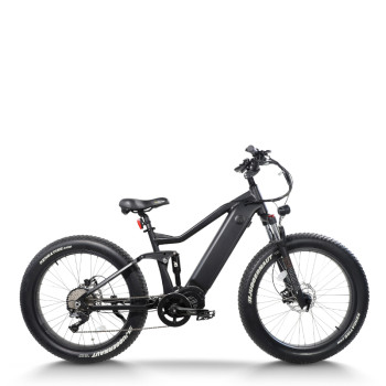 Trailblazer Fat Tire E-Bike Mid-Drive Bafang Full Suspension Hidden Battery 750W Motor OEM/ODM