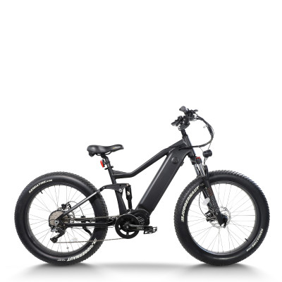 Trailblazer Fat Tire E-Bike Mid-Drive Bafang Full Suspension Hidden Battery 750W Motor OEM/ODM