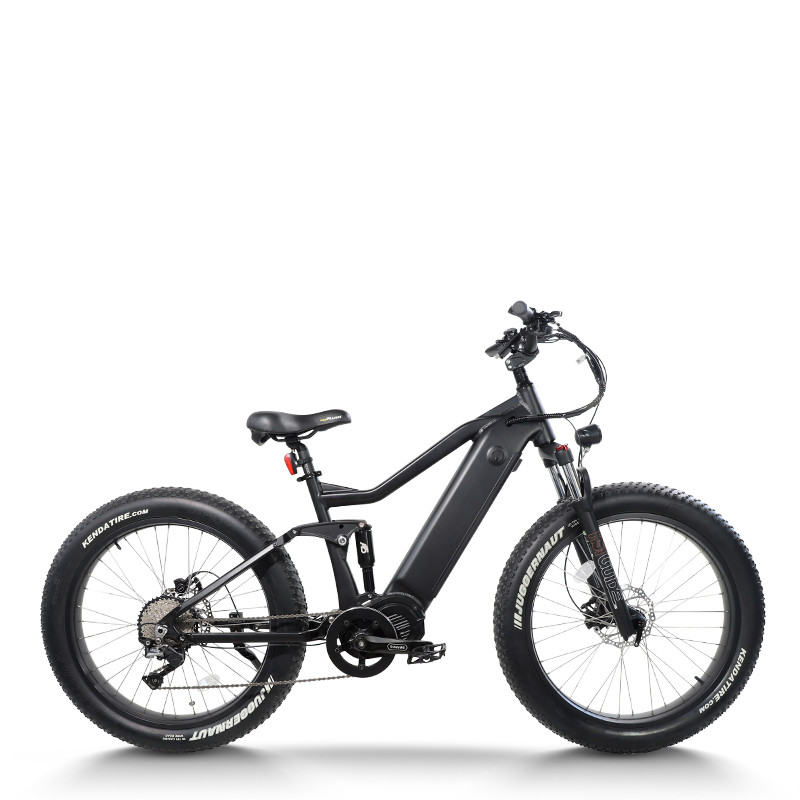 Trailblazer Fat Tire E-Bike Mid-Drive Bafang Full Suspension Hidden Battery 750W Motor OEM/ODM