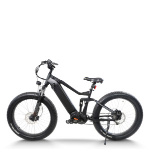 Trailblazer Fat Tire E-Bike Mid-Drive Bafang Full Suspension Hidden Battery 750W Motor OEM/ODM