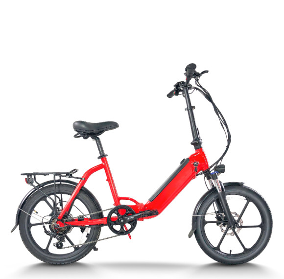 Urban Commuter E-Bike Folding Step-Thru Integrated Wheel Front Suspension 350W Motor OEM/ODM