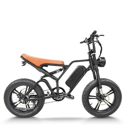All-Terrain Fat Tire E-Bike Full Suspension 500W-750W Motor Carbon Steel Frame 4.0