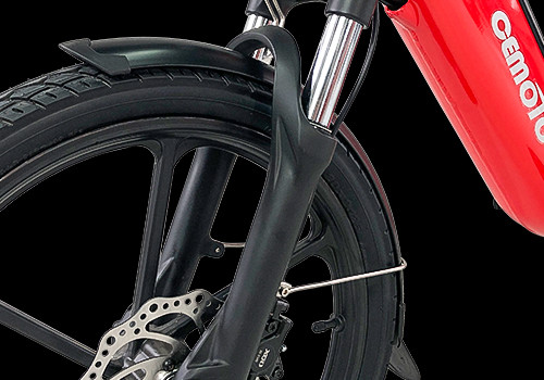 Red Folding Ebike