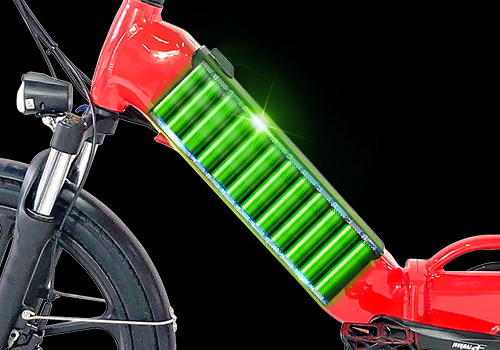 Red Folding Ebike