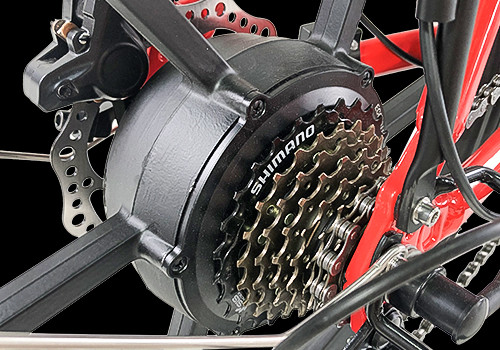 Red Folding Ebike