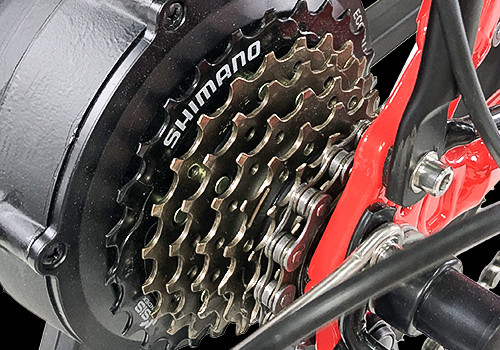 Red Folding Ebike