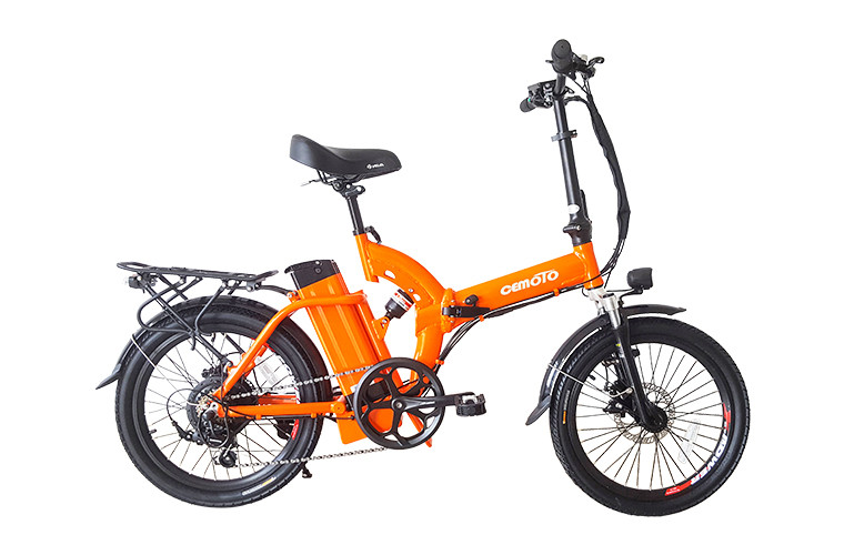 Orange Urban Folding Ebike