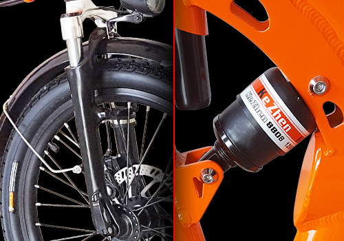 Orange Urban Folding Ebike