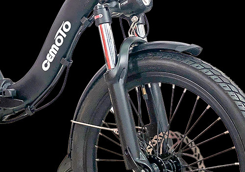 Black 350W Folding Ebike