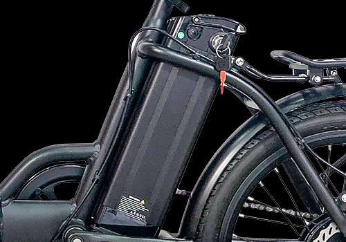 Black 350W Folding Ebike