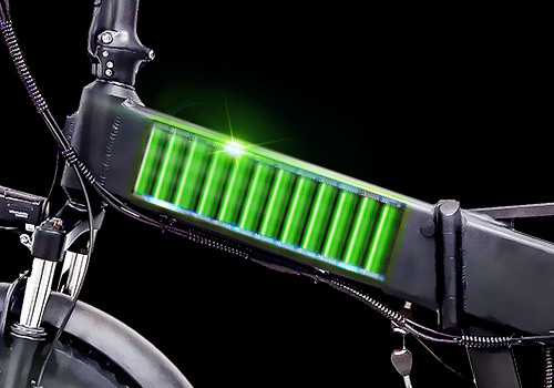 Black Fat Tire Folding Ebike