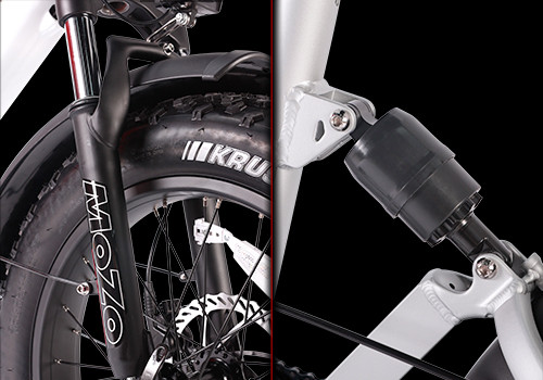Black Fat Tire Folding Ebike