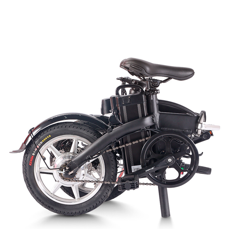 Folded Cemoto electric bike with fat tires