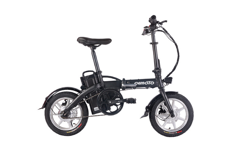 White Fat Tire Folding Ebike