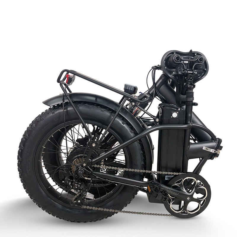 Folded Cemoto electric bike with fat tires