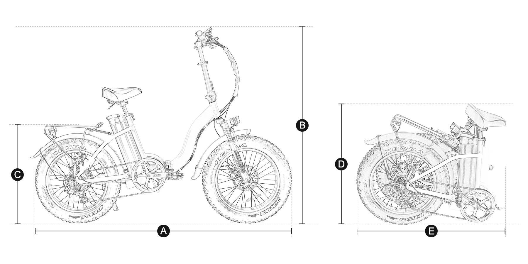 Mini Folding Ebike Size AEB09A