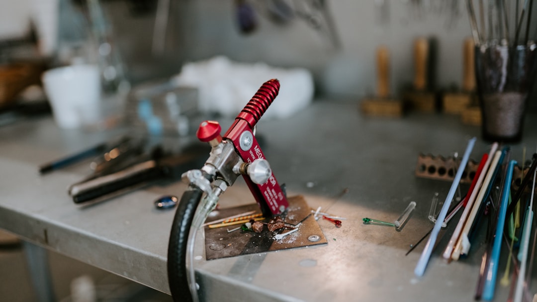 A robotic arm welding an electric bike frame