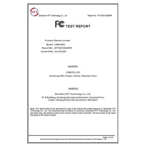 FCC Test Report