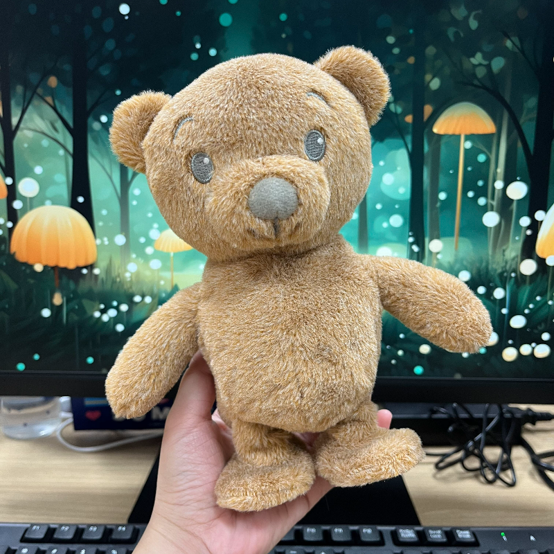 Plush teddy bear detail