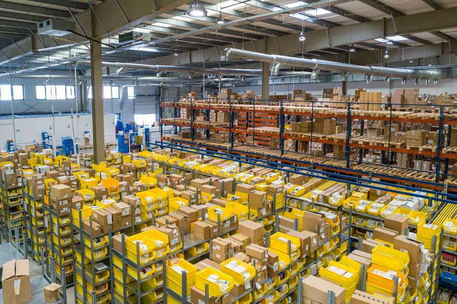 Warehouse ready for batch shipment