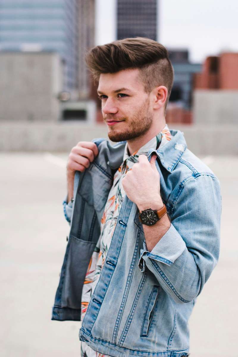 Streetwear denim jacket styling case