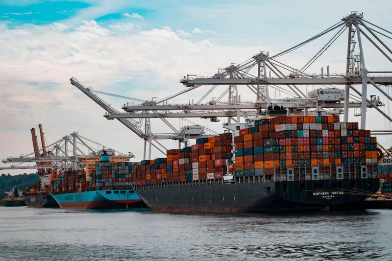 Cargo ship loaded with containers