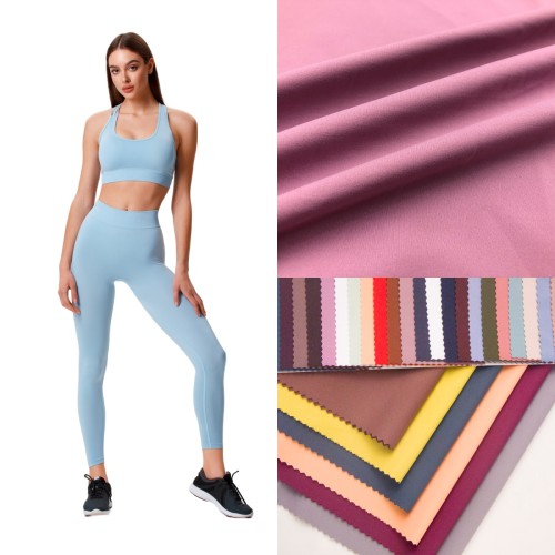 Sports Nude Fabric Collection, four sides elastic and soft, suitable for yoga wear shark pants sports swimming, breathable and soft double-sided fabrics