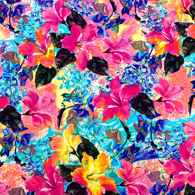 Stock matte swimsuit fabric, nylon plain 4-way stretch soft, multicolor printed fabric in stock.