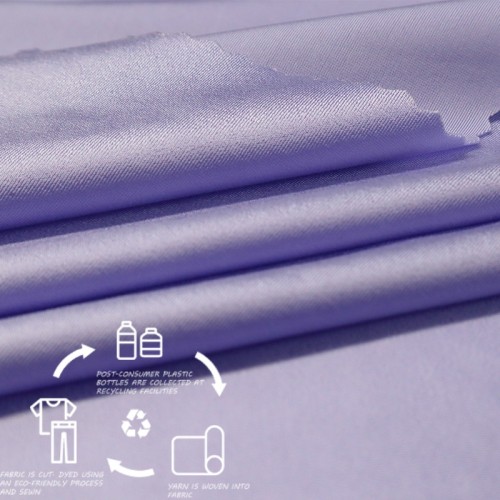 Eco-friendly fabric,Recycled shiny micro fabric, four-way stretch knitted fabric, suitable for swimwear, fashion T-shirt, sportswear