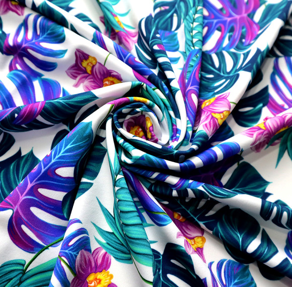 Printed fabric,Warp Knit Recycled Nylon Matte Swimming Fabric