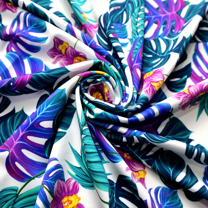 Printed fabric,Warp Knit Recycled Nylon Matte Swimming Fabric