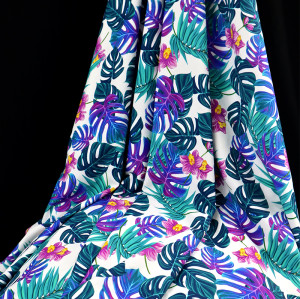 Printed fabric,Warp Knit Recycled Nylon Matte Swimming Fabric