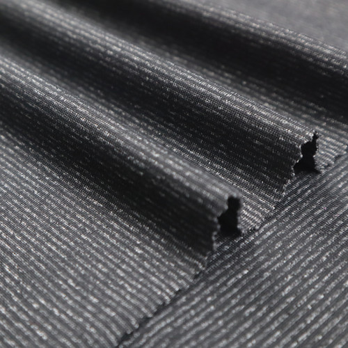 Sports Fabrics,Nylon Imitation Cotton Gray Small Interval Stripe Fabric,Imitation Cotton Stretch Fabric