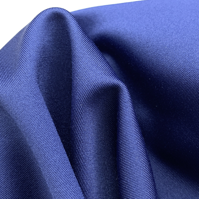 Recycled polyester thickened stretch fabrics