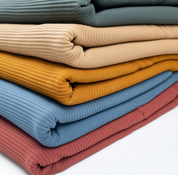 Sports fabric Lululemon-Inspired Luxe Ribbed High-Stretch Nylon Spandex Fabric – 260 GSM,
