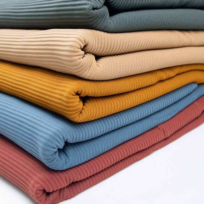 Sports fabric Lululemon-Inspired Luxe Ribbed High-Stretch Nylon Spandex Fabric – 260 GSM,