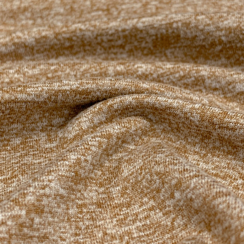 Sports fabric Cationic Heathered Brushed Double-Faced Polyester Spandex Fabric – 260 GSM, Cotton-Like Feel