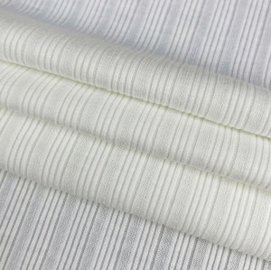 Needle-Punched Cotton Polyester Spandex Rib Fabric – 180 GSM, 152cm Width