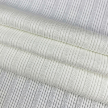 Needle Punched Cotton Polyester Spandex Rib Fabric 180 GSM 152cm Width