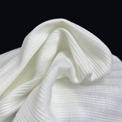 Needle-Punched Cotton Polyester Spandex Rib Fabric – 180 GSM, 152cm Width