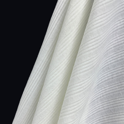Needle Punched Cotton Polyester Spandex Rib Fabric 180 GSM 152cm Width