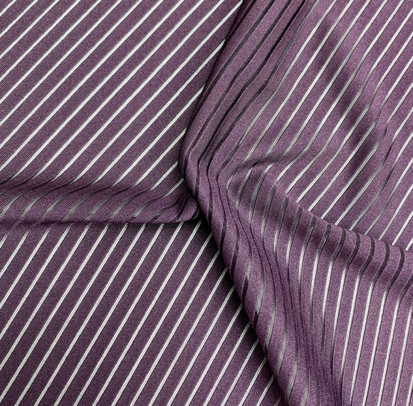 Weft-Striped Polyester Spandex Fabric – Lightweight 120–130 GSM, 60" Width
