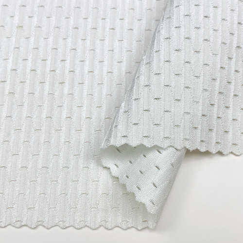 Warp Knitted Shiny Breathable Mesh Fabric Polyester Spandex 260 GSM 60" Width